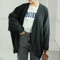 たっぷりドルマン ワッフル起毛