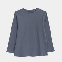 【ちょい温シリーズ】ラウンドネック リブ トップス 