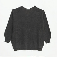 カラーで遊ぶ! 欲しかった理想の厚み 美人 畦編み 針抜き ゆるニット チュニック