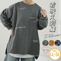 英字刺繍 プルオーバー スウェット 裏毛 ロゴ