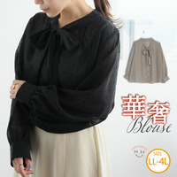 シフォン ドットフロッキー ブラウス