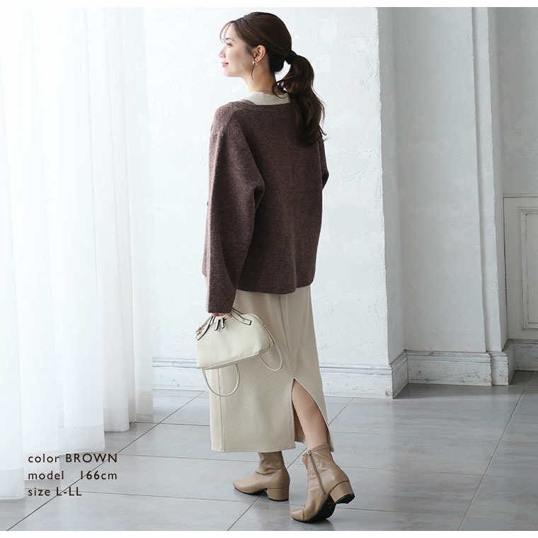 Rin 軽くて蒸れにくい ゴールドボタン ニット カーディガン9