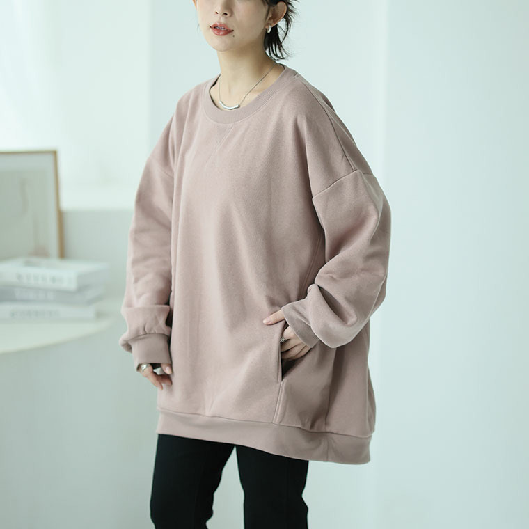 ハピぽか裏起毛 2デザインから選べる ゆったりトレーナー・パーカー 毛玉になりにくい1