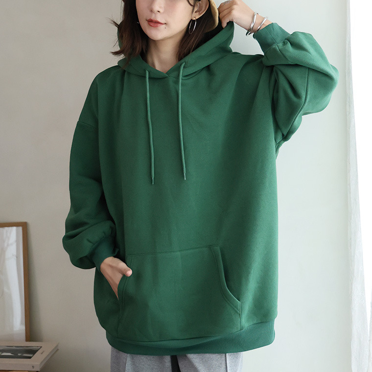 ハピぽか裏起毛 2デザインから選べる ゆったりトレーナー・パーカー 毛玉になりにくい1