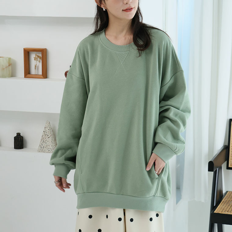 ハピぽか裏起毛 2デザインから選べる ゆったりトレーナー・パーカー 毛玉になりにくい1