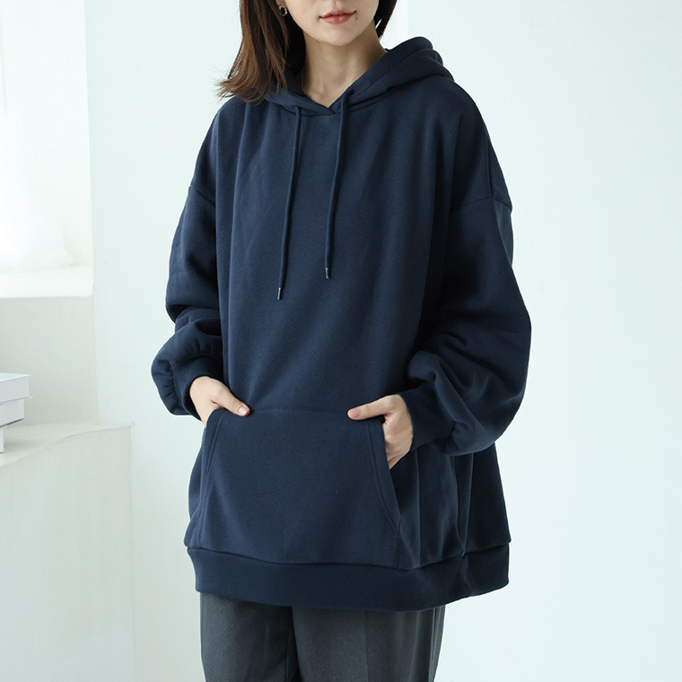 ハピぽか裏起毛 2デザインから選べる ゆったりトレーナー・パーカー 毛玉になりにくい1