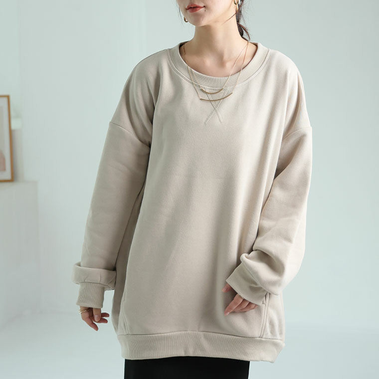 ハピぽか裏起毛 2デザインから選べる ゆったりトレーナー・パーカー 毛玉になりにくい1