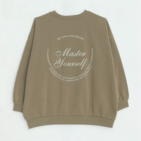 ハピぽか裏起毛 2デザインから選べる ロゴトレーナー 毛玉になりにくい