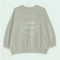 ハピぽか裏起毛 2デザインから選べる ロゴトレーナー 毛玉になりにくい