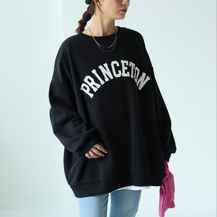 ハピぽか裏起毛 2デザインから選べる ロゴトレーナー 毛玉になりにくい1