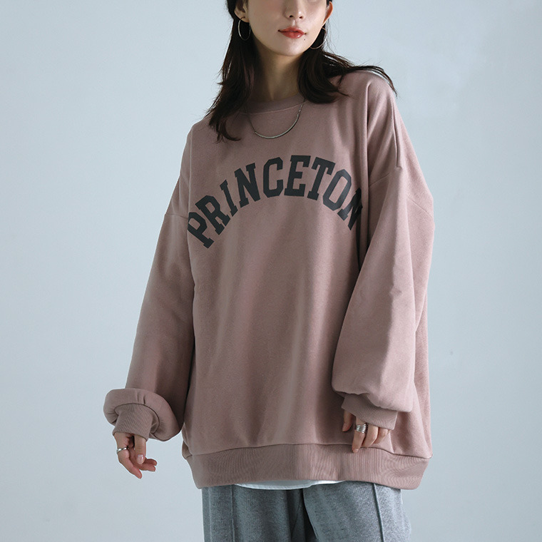 ハピぽか裏起毛 2デザインから選べる ロゴトレーナー 毛玉になりにくい1