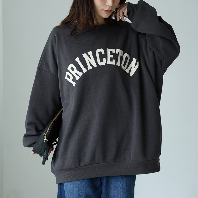 ハピぽか裏起毛 2デザインから選べる ロゴトレーナー 毛玉になりにくい1