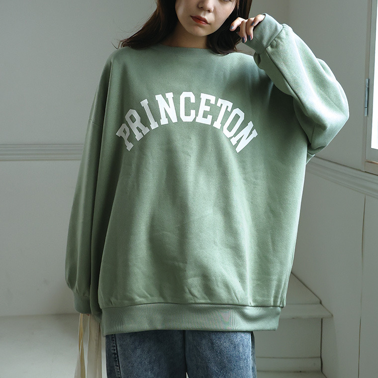 ハピぽか裏起毛 2デザインから選べる ロゴトレーナー 毛玉になりにくい1