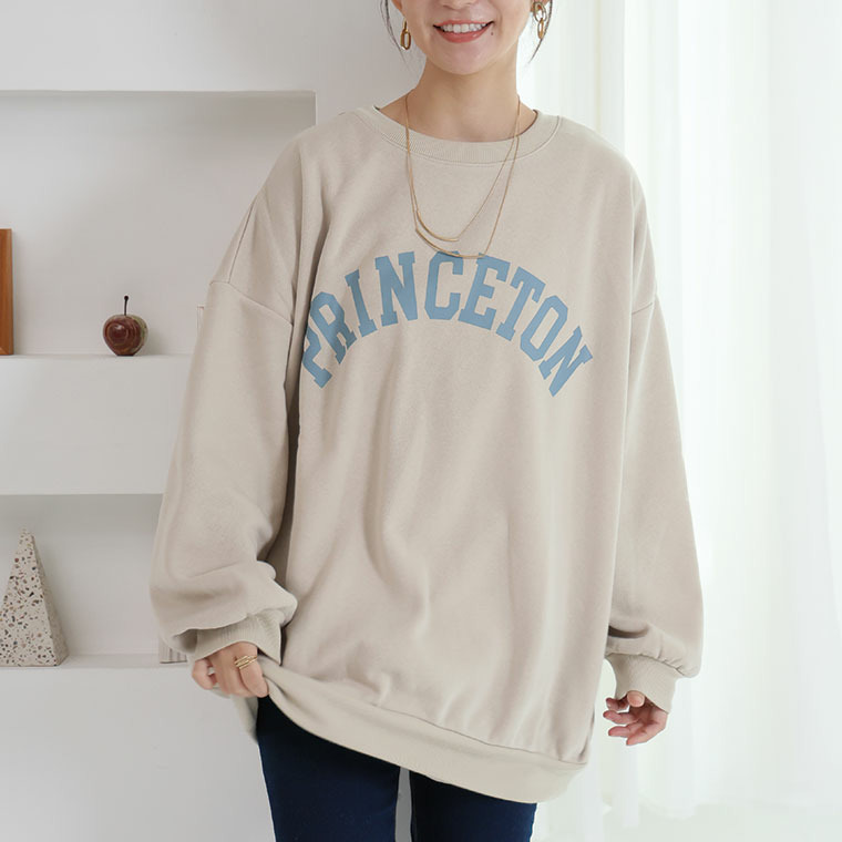 ハピぽか裏起毛 2デザインから選べる ロゴトレーナー 毛玉になりにくい1