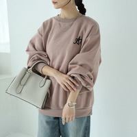 ハピぽか裏起毛 2デザインから選べる 刺繍トレーナー 毛玉になりにくい