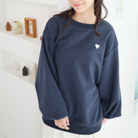 ハピぽか裏起毛 2デザインから選べる 刺繍トレーナー 毛玉になりにくい