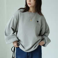 ハピぽか裏起毛 2デザインから選べる 刺繍トレーナー 毛玉になりにくい