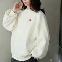 【再入荷】ハピぽか裏起毛 2デザインから選べる 刺繍トレーナー 毛玉になりにくい