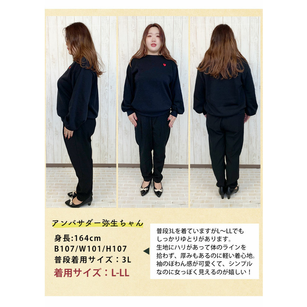 ハピぽか裏起毛 2デザインから選べる 刺繍トレーナー 毛玉になりにくい15