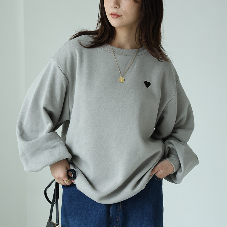 ハピぽか裏起毛 2デザインから選べる 刺繍トレーナー 毛玉になりにくい1