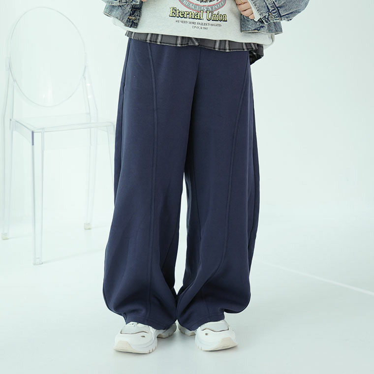 ハピぽか裏起毛 2丈から選ぶ カーブパンツ 毛玉になりにくい1