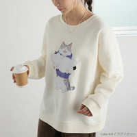 ネコ 裏起毛 プルオーバー オノマイ Ono Mai トレーナー プルオーバー スウェット ネコ2体 抱っこネコ