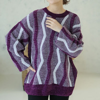 センスが光る！！ シェブロン柄 マットモール ニット