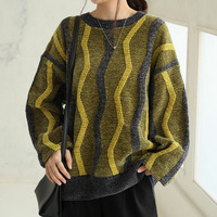 センスが光る！！ シェブロン柄 マットモール ニット