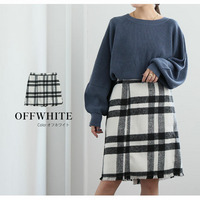 シャギー チェック ツイードスカート