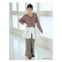 嬉しい！お洒落に体型カバーと細魅せを叶える ドッキング ペプラム カーデ