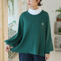 ない！ を解決！ 刺繍入り 細魅せ ケーブル もっちり ニット