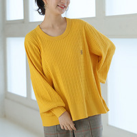 ない！ を解決！ 刺繍入り 細魅せ ケーブル もっちり ニット