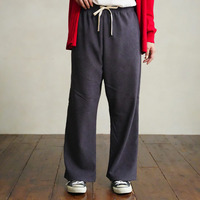 裏フリースで家でも外でもあったか ふっくら コーデュロイ イージー ワイドパンツ