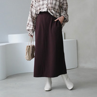 腰の張りを拾わない カラーで楽しむ タイトスカート 裏起毛バージョン