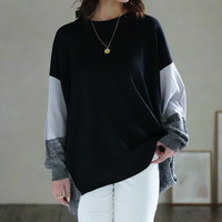  厚すぎないのが着やすい！！配色デザイン 着映え ニット