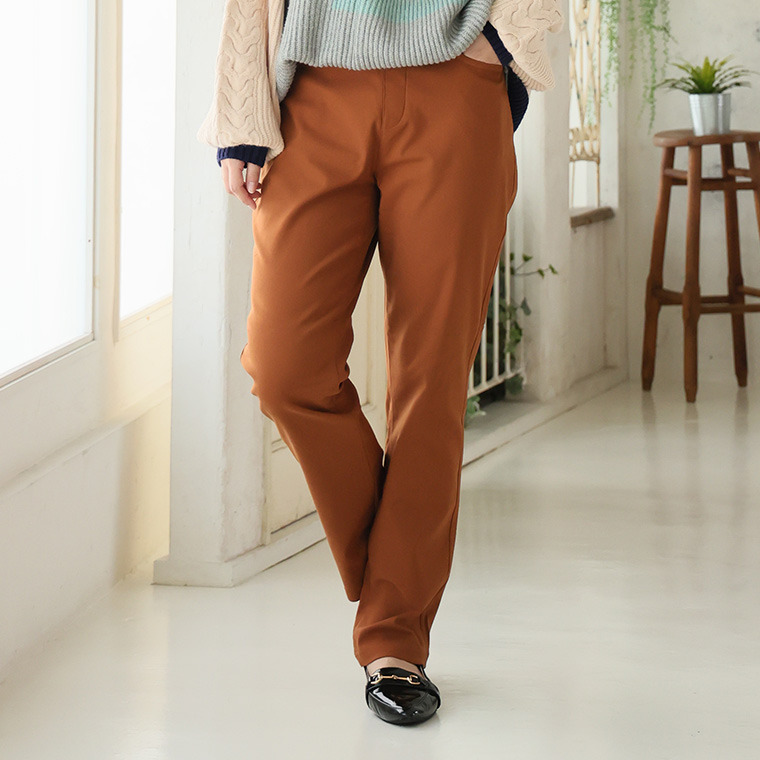 楽・暖・美脚! スマートフィットシルエット ストレッチ 裏起毛 パンツ あったか1