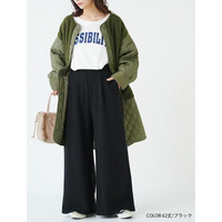 もわもわシャギーで下半身の冷え防止！ 選べる3丈 裏起毛 裏シャギー ワイドパンツ