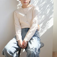 モックネック/ハイネックから選べる Tシャツ感覚で着れる (もっちりver) リブ ニット