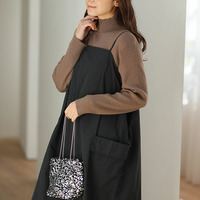 モックネック/ハイネックから選べる Tシャツ感覚で着れる (もっちりver) リブ ニット