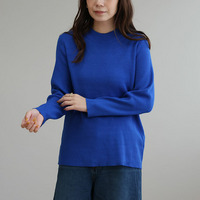 モックネック/ハイネックから選べる Tシャツ感覚で着れる (もっちりver) リブ ニット