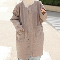 軽い！厚すぎない！細魅せ切替 ボア切替え ダイヤキルティング コート 軽量