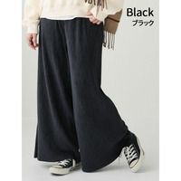 ベロア プリーツ ウェーブパンツ