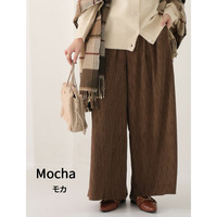 ベロア プリーツ ウェーブパンツ