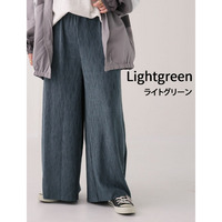 ベロア プリーツ ウェーブパンツ