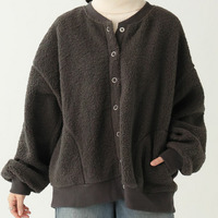 軽くて気軽な カルアウター ボア 無地 レオパード