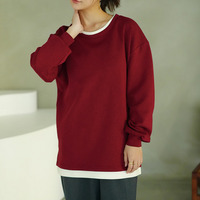 スゴ!裏ワザ!冬でも汗さら なめらか＆蒸れ知らず レイヤード風Tシャツ ロンT 