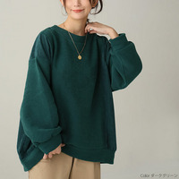 異素材で細魅せ 切替 コクーントップス コーデュロイ