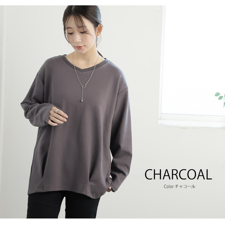 前身切替え 裾タック プルオーバー 吸水速乾1