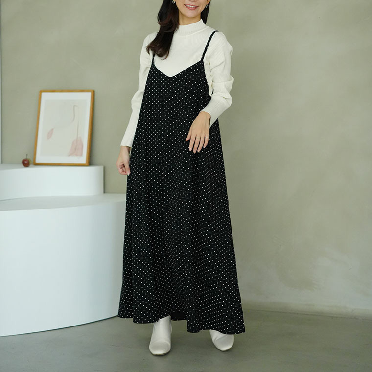 ”楽かわ”シリーズ! 着やすさ重視の 万能 キャミワンピ1