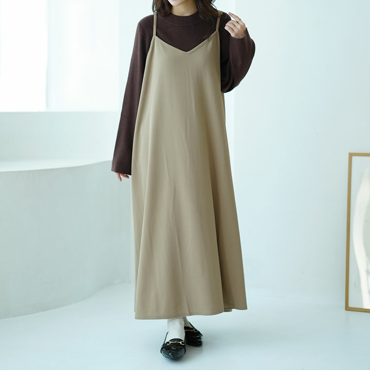 ”楽かわ”シリーズ! 着やすさ重視の 万能 キャミワンピ1